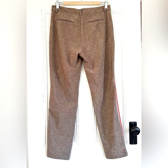 Scotch & Soda Maison Tapered Lurex Pants in Gold. Size Small. - Picture 8 of 11